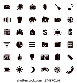 Set of icons for mobile devices