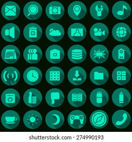 Set of icons for mobile devices