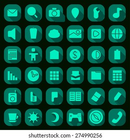 Set of icons for mobile devices