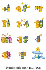 Set icons of mobile phones