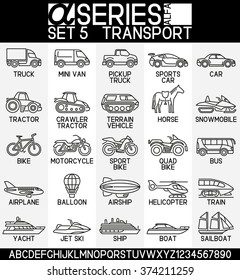 Set of icons- mode of transport, EPS 8