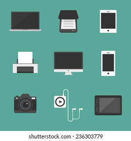 Set of icons  - modern devices 