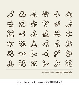 Set with icons - molecules. A vector. - Shutterstock ID 222886177