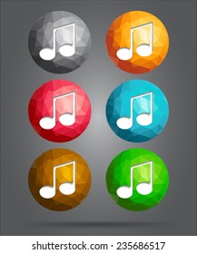 set of icons music note