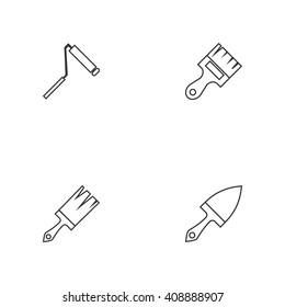 Set of icons on the theme of "Building tools"