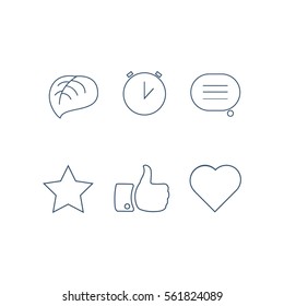 Set of icons on a theme ecological business.