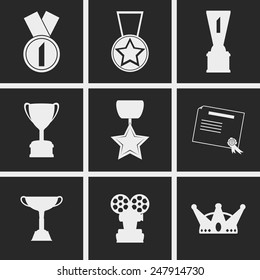 Set of icons on a theme honors