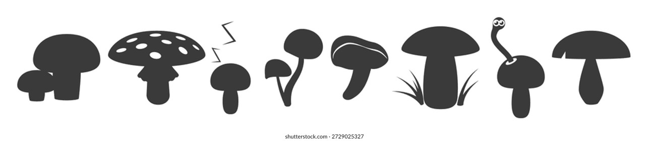 Conjunto de iconos en un tema de setas