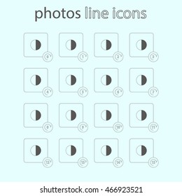 Set of icons on a theme pictures, with the change of contrast. Modern vector icons photo series.