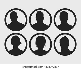 Set of icons on a theme profile picture