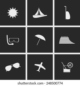 Set of icons on a theme recreation