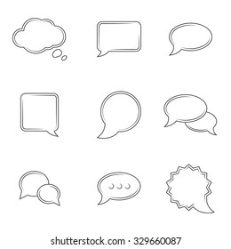 Set of icons on a theme speech bubbles