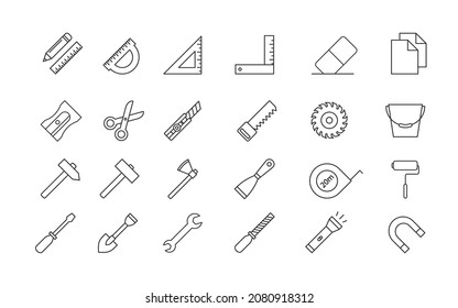  Eine Reihe von Symbolen zum Thema Tools