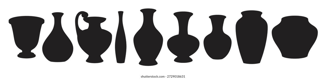 Conjunto de iconos en un tema Jarrones