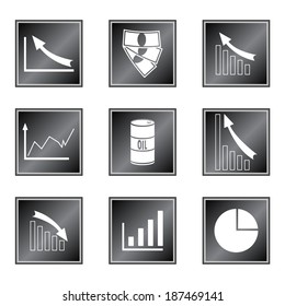 Set of icons on white background