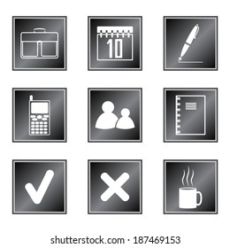 Set of icons on white background