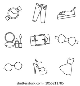 A set of icons - online clothing store. Fashion & Style
