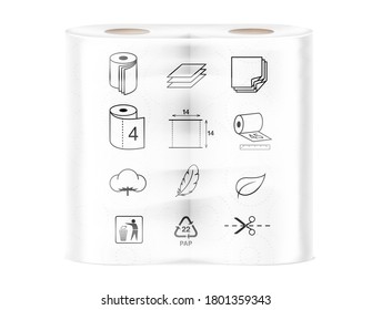 Set of icons for paper. Vector illustration isolated on white background. Easy to use for presentation your product, design. EPS10.	