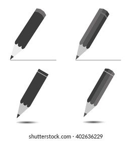 set of icons pencils. vector illustration