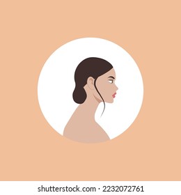 Un conjunto de íconos de la cara de la gente en perfiles de avatares: mujeres, jóvenes y mayores de diferentes razas y países. Ilustración empresarial. Megaset. Estilo vectorial de moda.