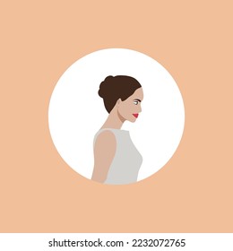 Un conjunto de íconos de la cara de la gente en perfiles de avatares: mujeres, jóvenes y mayores de diferentes razas y países. Ilustración empresarial. Megaset. Estilo vectorial de moda.
