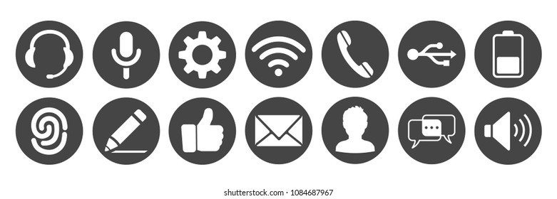 Set icons for phone – stock vector