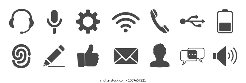 Set icons for phone – vector