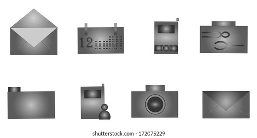 Set of icons phone. A vector illustration