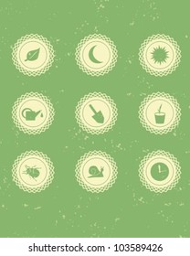 Set of icons plants