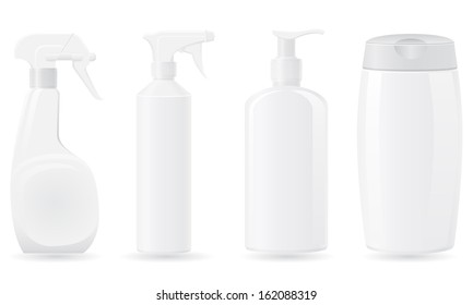 set icons plastic bottle vector illustration isolated on white background