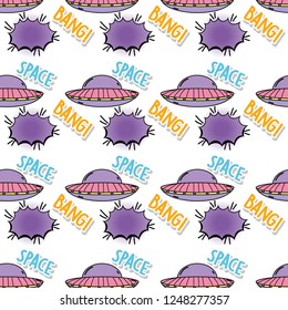 set icons pop art style pattern