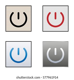 Set of icons the power indicator