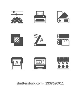 Set icons of print