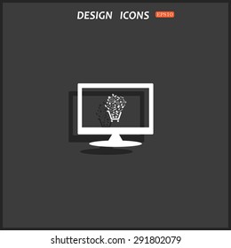 Set of icons. Put into shopping cart. Great buy. Cart of goods. Supermarket. icon. vector design