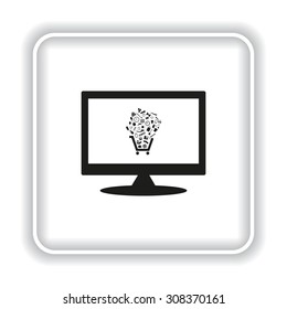Set of icons. Put into shopping cart. Great buy. Cart of goods. Supermarket. icon. vector design