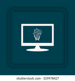 Set of icons. Put into shopping cart. Great buy. Cart of goods. Supermarket. icon. vector design