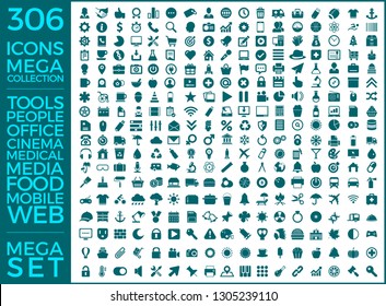 Set Of Icons, Quality Universal Pack, Big Icon Collection Vector Design Eps 10	
