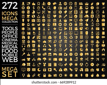 Set Of Icons, Quality Universal Pack, Big Icon Collection Vector Design Eps 10