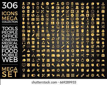 Set Of Icons, Quality Universal Pack, Big Icon Collection Vector Design Eps 10