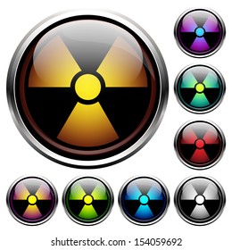 Set icons of radiation