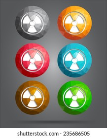 set of icons radioactivity