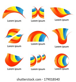 Set of icons rainbow. 