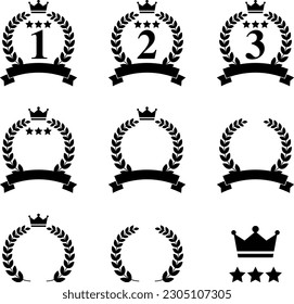 Conjunto de iconos para la clasificación, ilustración vectorial