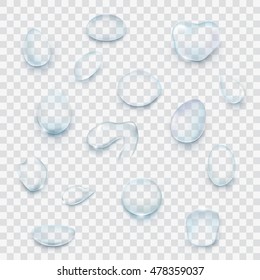 Set of icons realistic droplets