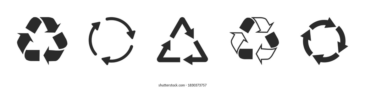 Set of icons recycling vector illustration