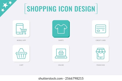 Set of icons related to shopping cart, shopping basket, shopping bag. Linear icon collection. Editable stroke. Vector illustration