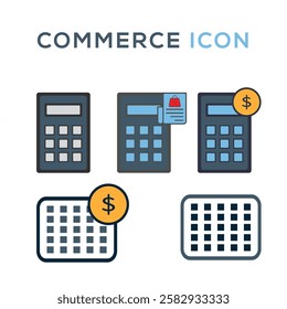 Set of icons related to shopping, e-commerce, gifts, supermarket, sale. Collection of solid icons. Vector illustrations that can easily be adjusted to any color.