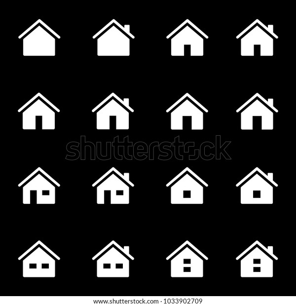 家や家を表すアイコンのセット ホームページの標識 ベクターイラスト のベクター画像素材 ロイヤリティフリー