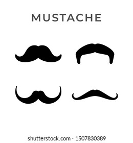 Set icons of retro mustache