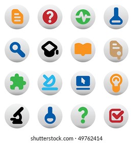 Set of icons for science and education. Vector illustration.